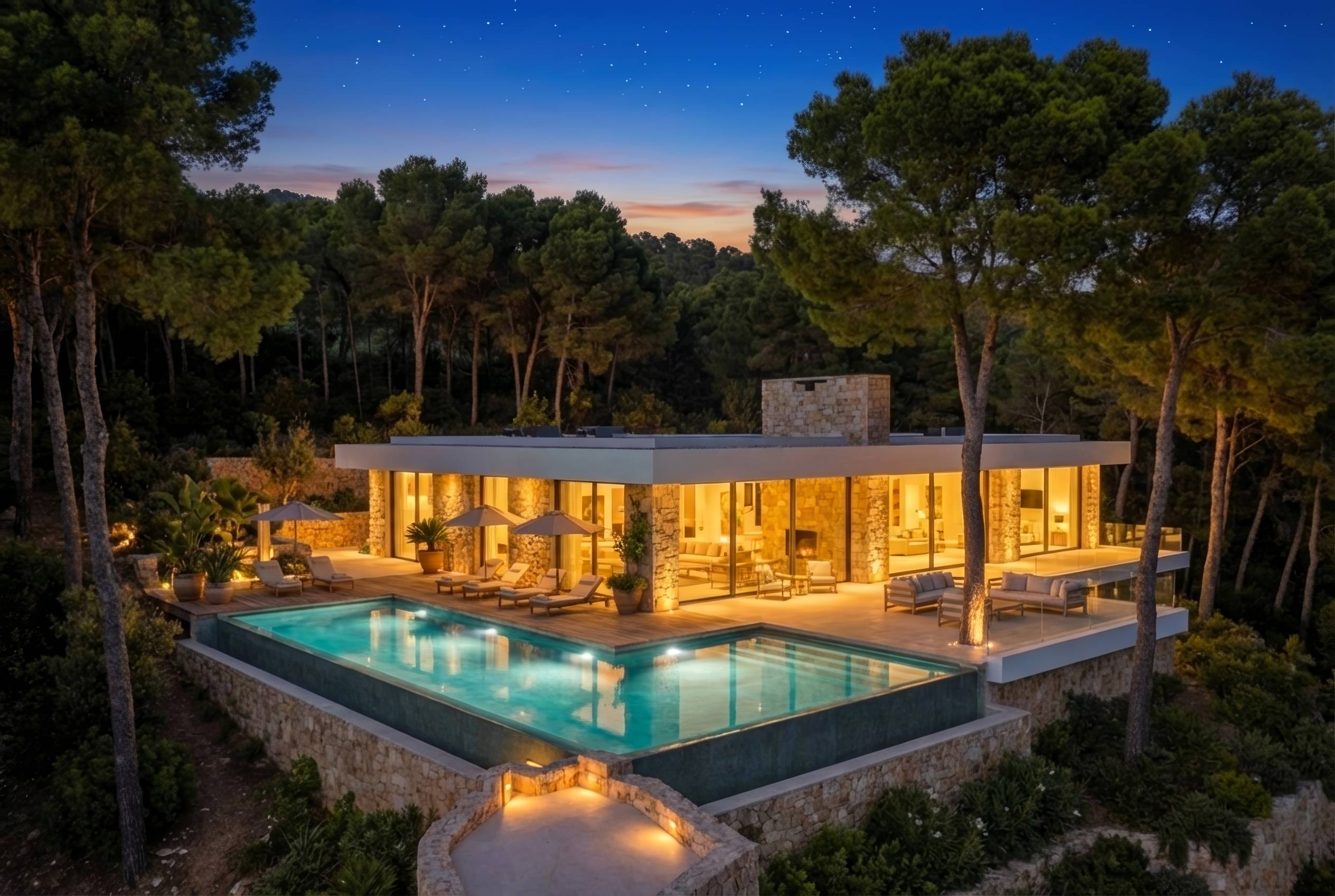Mediterranean Forest Retreat Villa